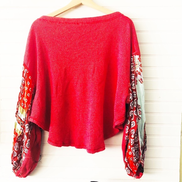 Free people blouse size XS long sleeve patterned - Picture 3 of 5